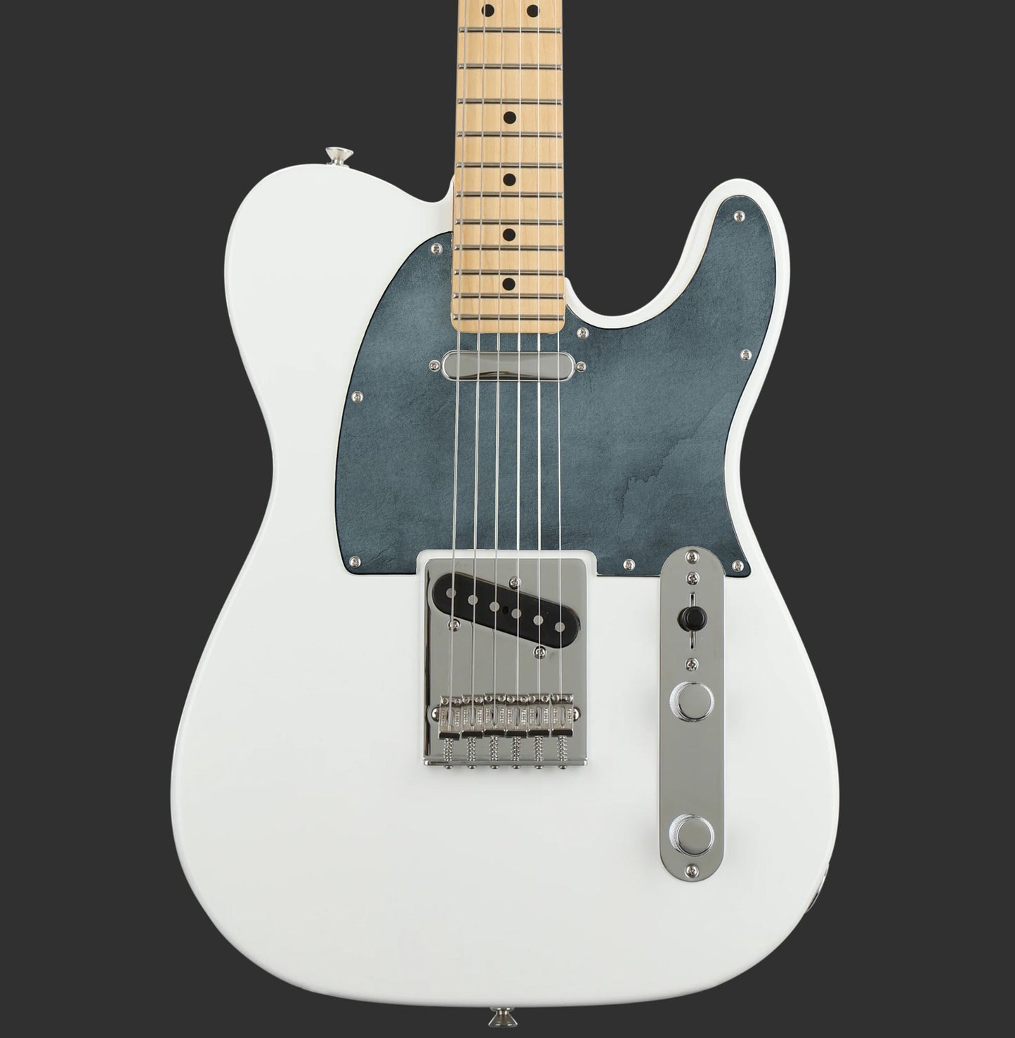 Egyedi Telecaster gitárkoptató sötétkék, kopott hatású felülettel, amely karakteres és modern megjelenést kölcsönöz