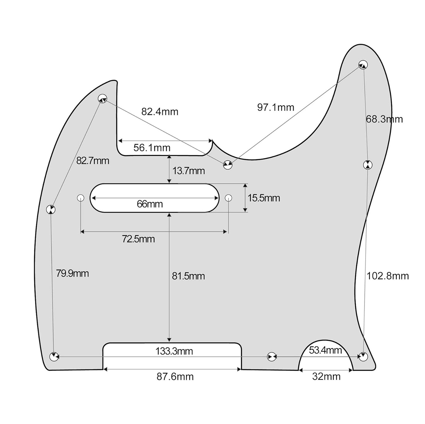 Fender Telecaster Gitárkoptató - Egyedi Telecaster pickguard - Japanese Waves