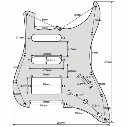 Fender Stratocaster Gitárkoptató - Egyedi Stratocaster pickguard - Japanese Waves
