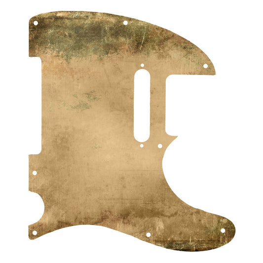 Egyedi Fender Telecaster gitár koptató antik arany árnyalattal, enyhe patinás foltokkal és vintage hatású felülettel