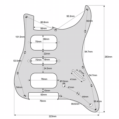 Fender Stratocaster Gitárkoptató - Egyedi Stratocaster pickguard - Japanese Waves