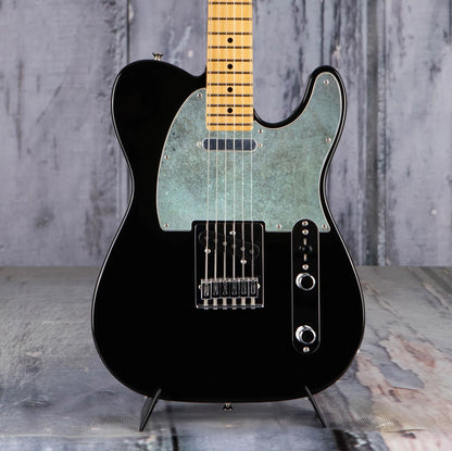 Egyedi Fender Telecaster gitár koptató, oxidált fémhatású textúrával, kékes és rozsdás árnyalatokkal